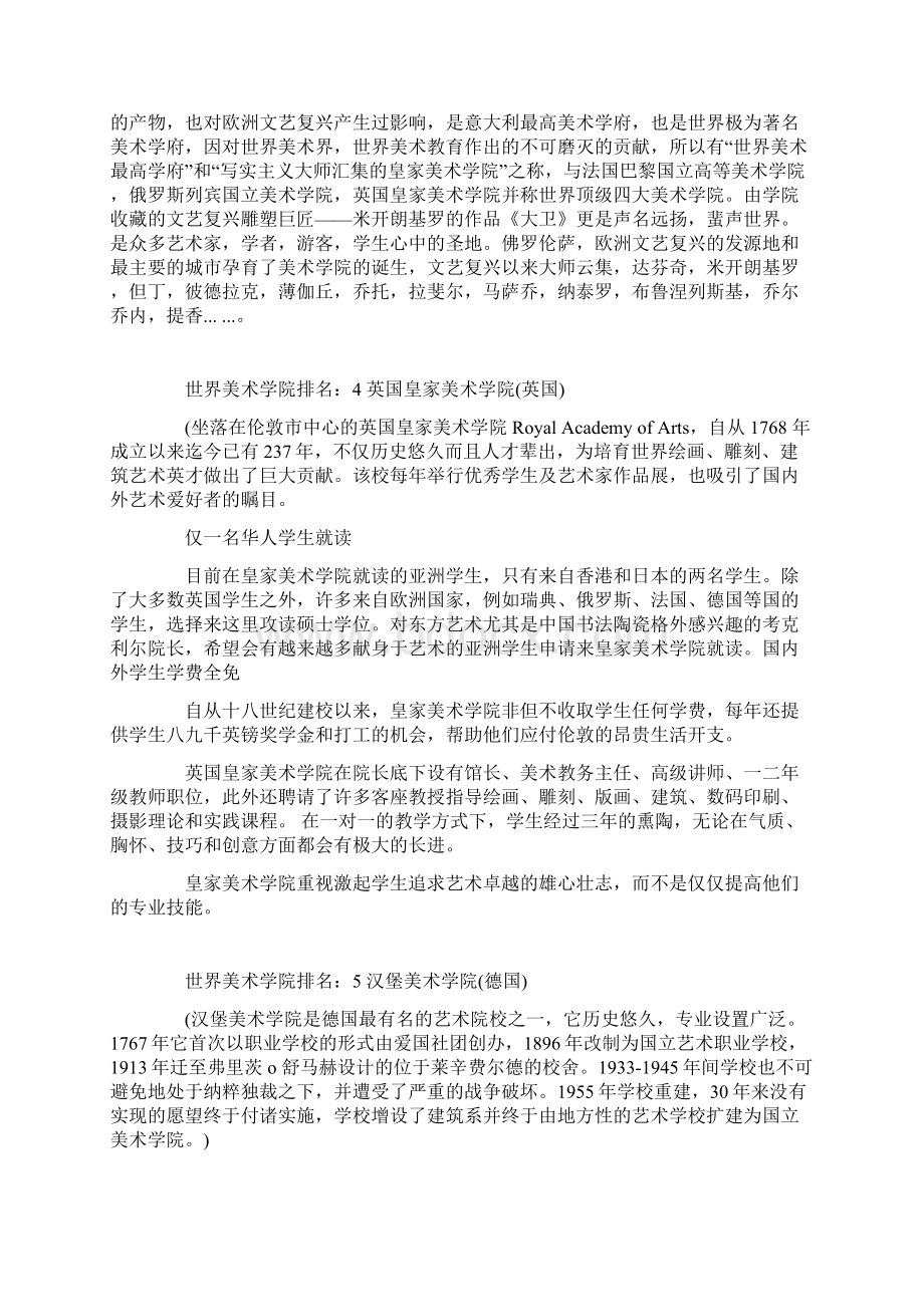 世界美术学院排名附权威大学排名相关专业榜单.docx_第2页