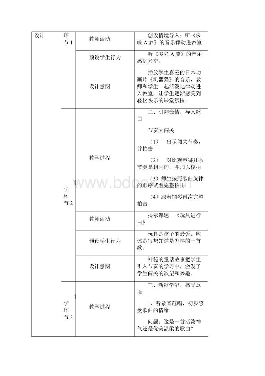 小学音乐教学设计模板Word格式.docx_第2页