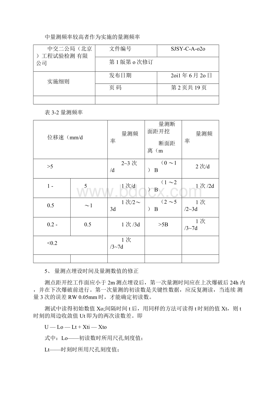 围岩周边位移测量实施细则Word格式.docx_第2页