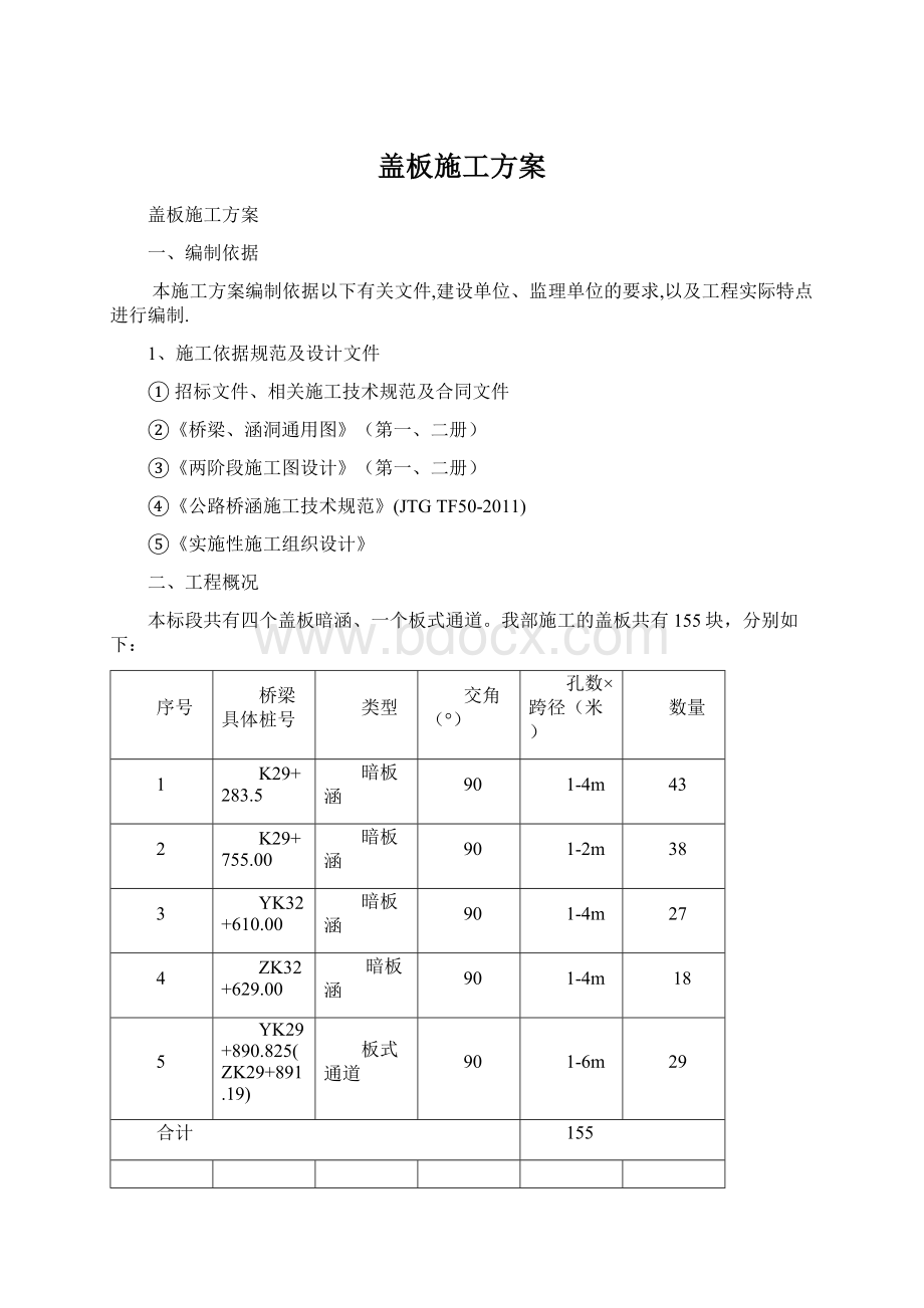 盖板施工方案.docx