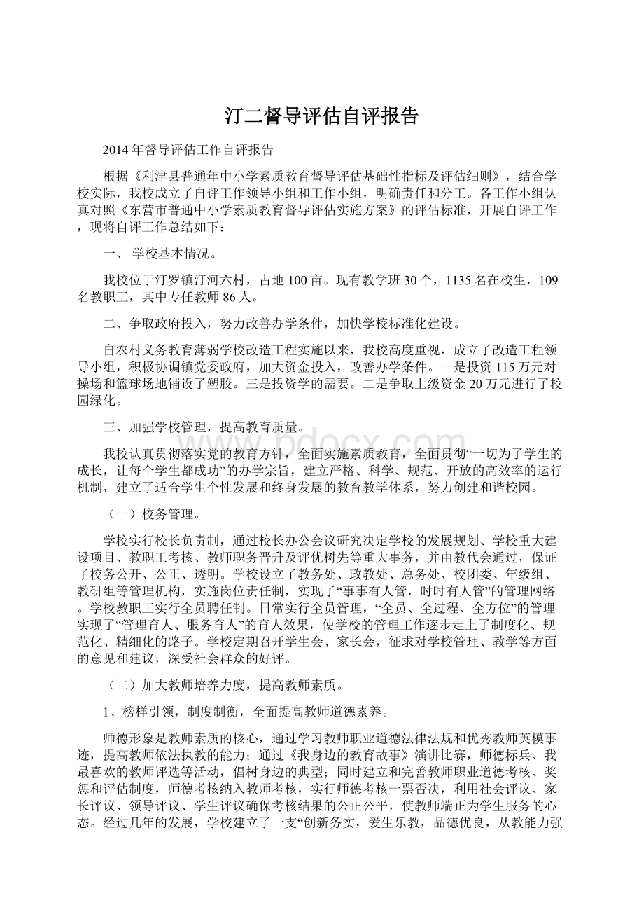 汀二督导评估自评报告.docx_第1页