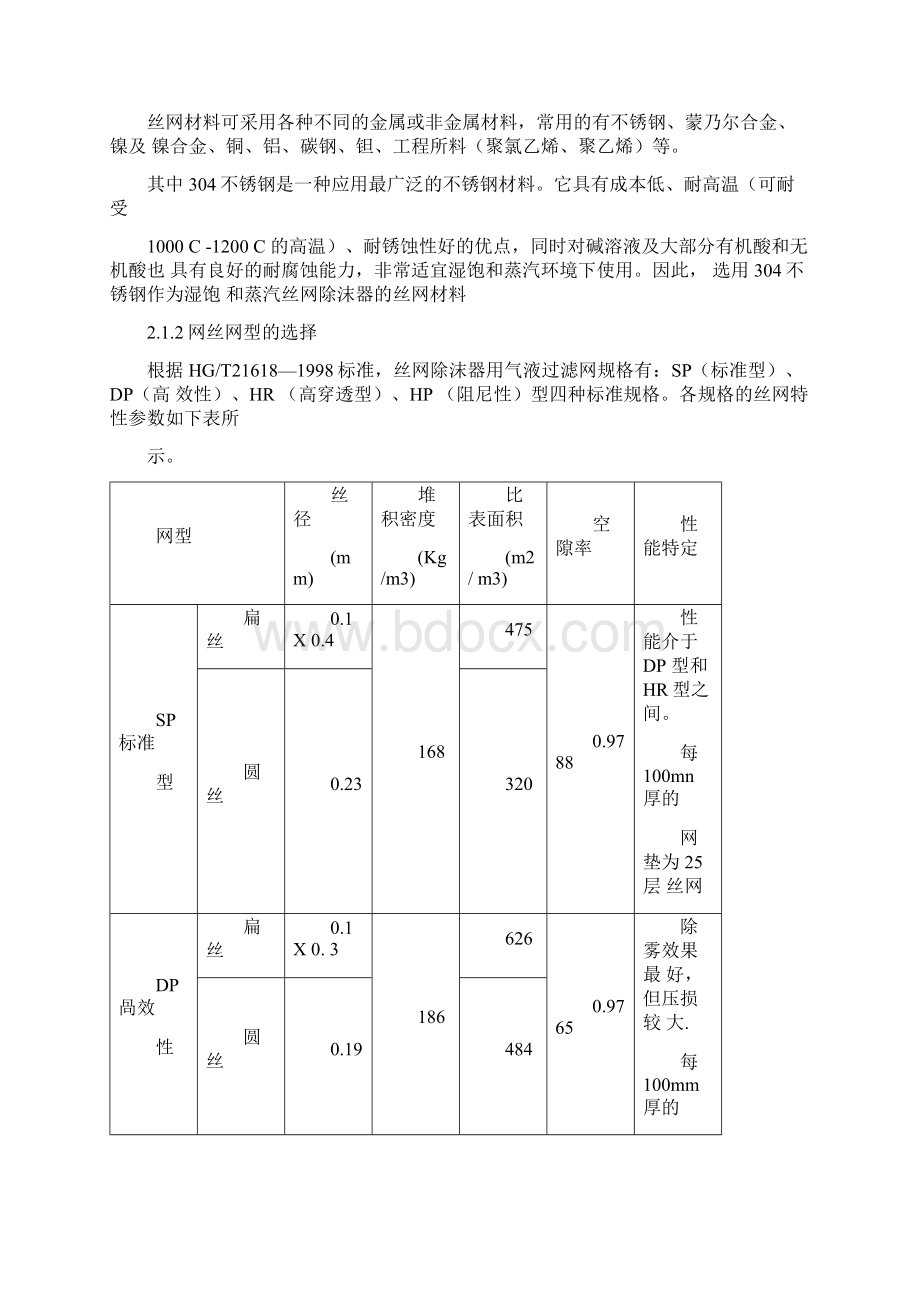 丝网除沫器的设计计算Word格式.docx_第2页