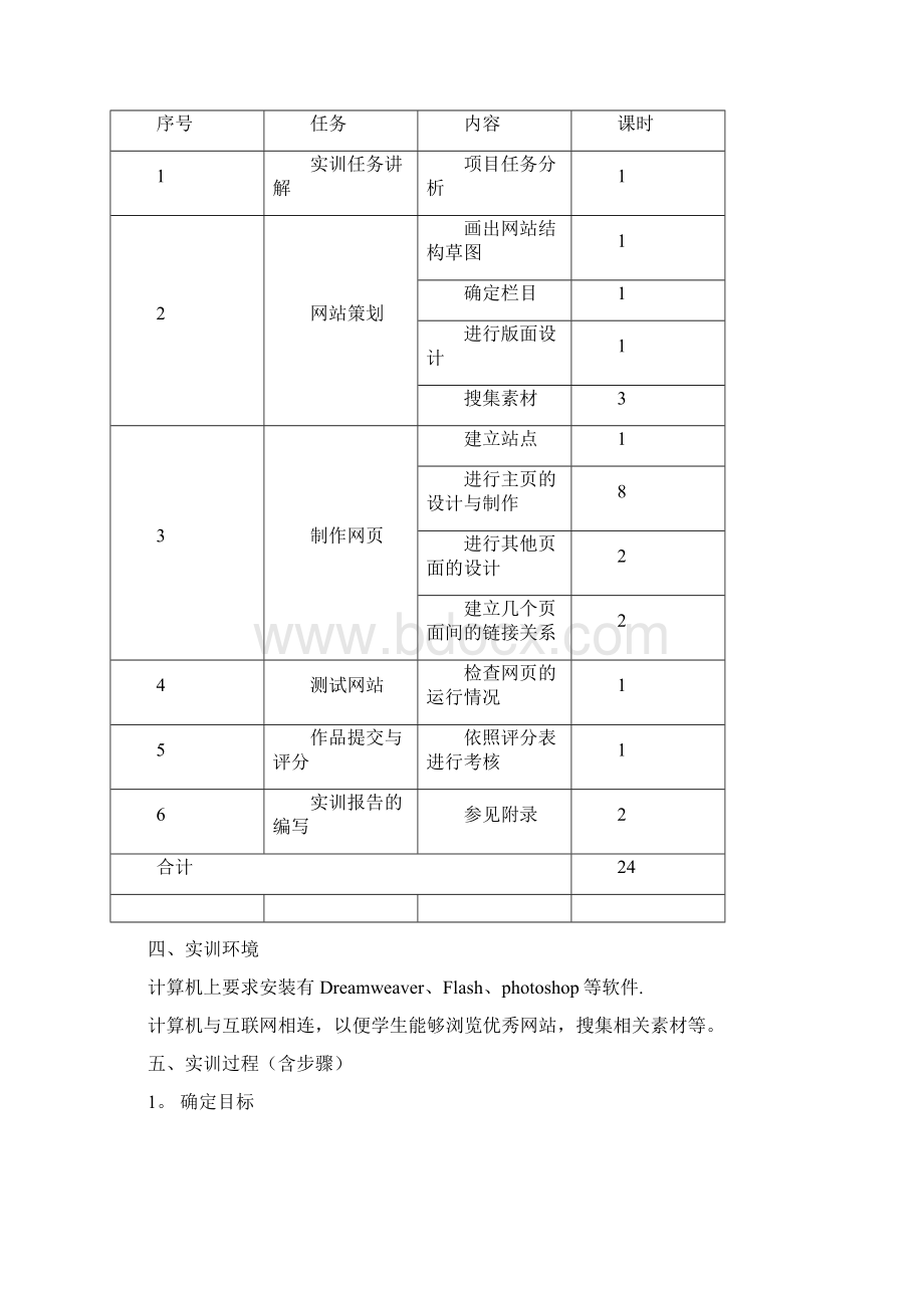 《网页设计与制作》课程实训指导书.docx_第3页