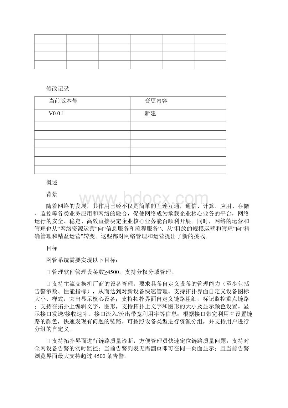 网管系统用户需求说明书初稿子V2中金鼎讯.docx_第2页