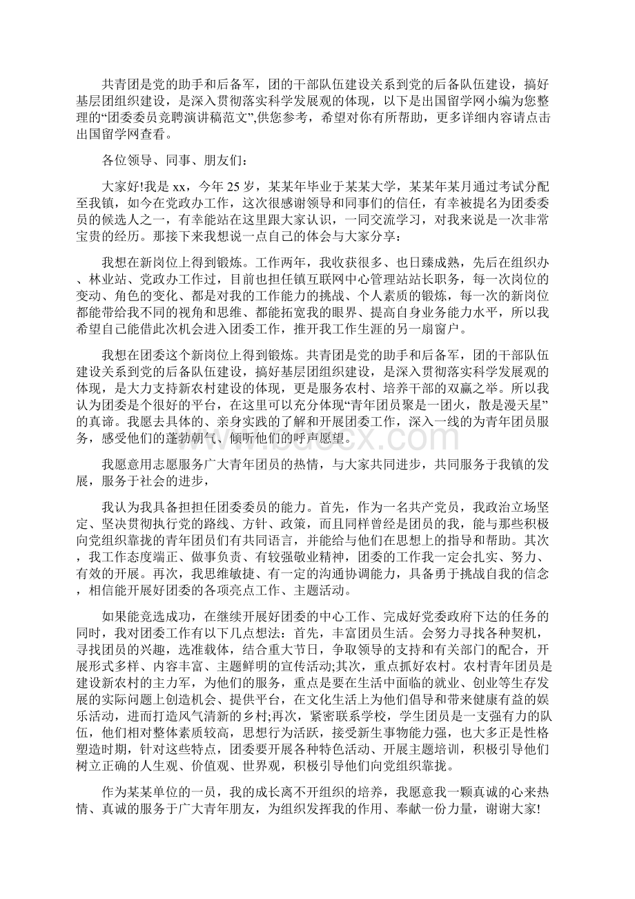 团委委员竞选演讲稿十篇.docx_第3页