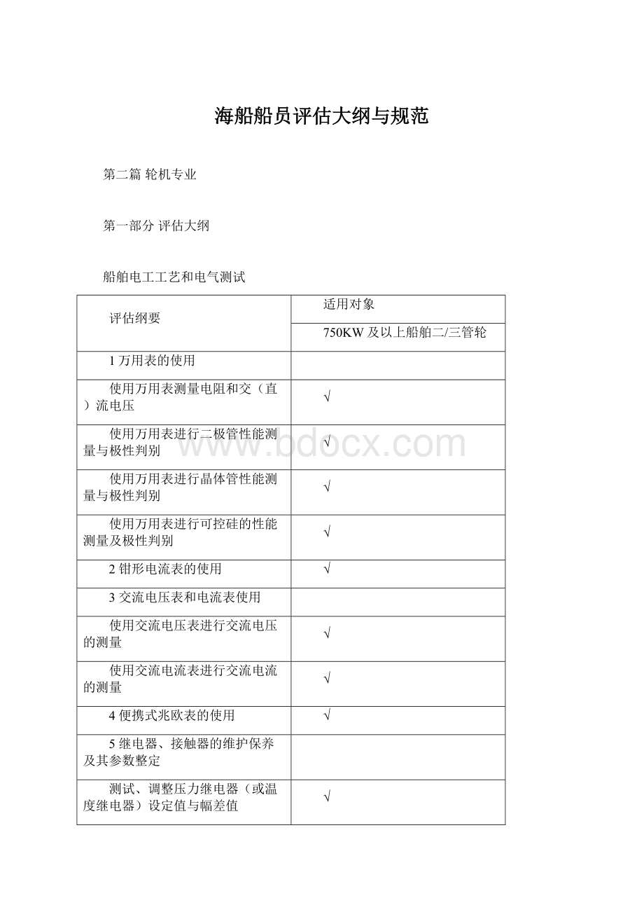 海船船员评估大纲与规范.docx_第1页