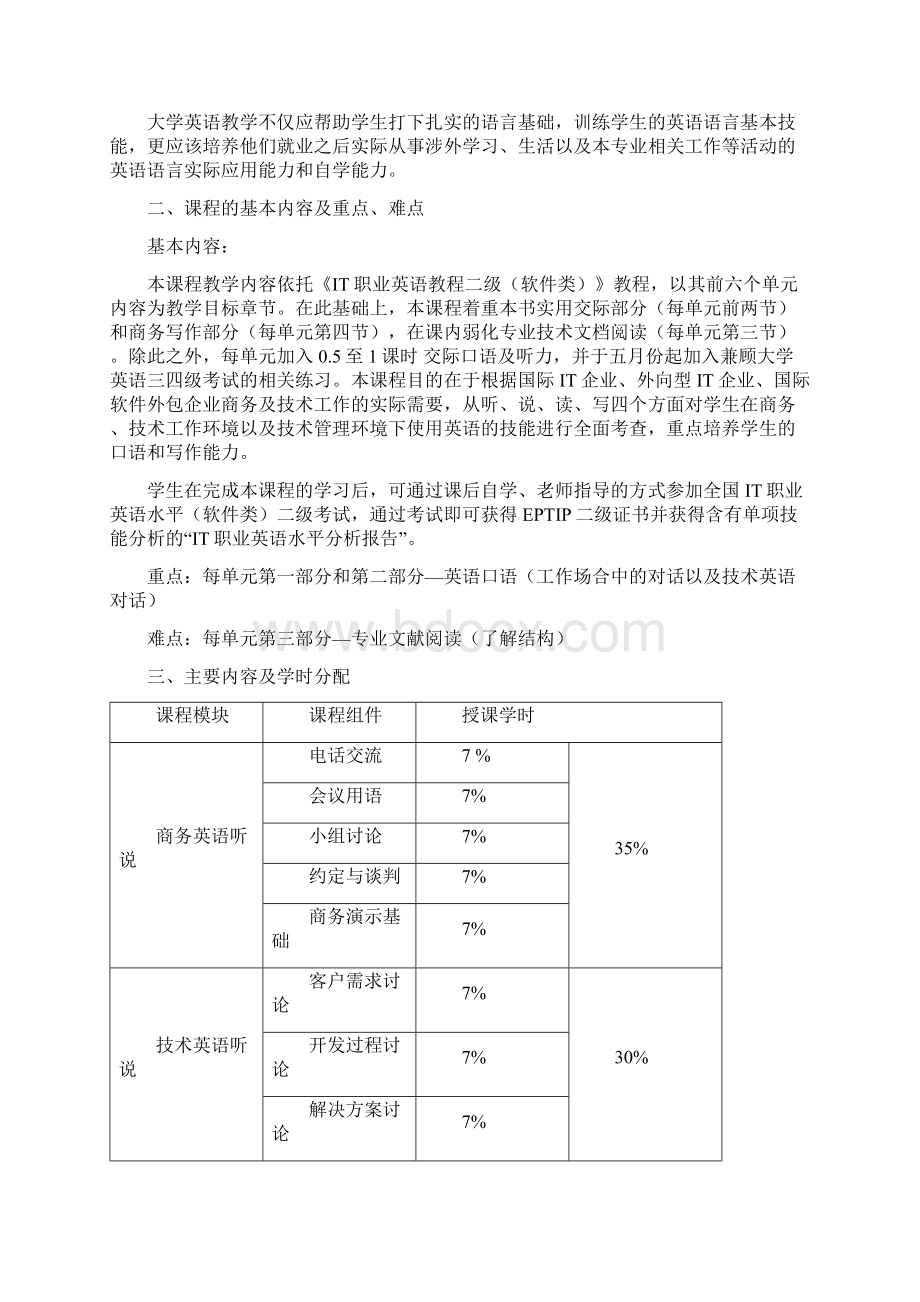 《大学英语四》教学大纲.docx_第2页