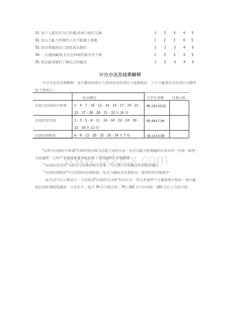 自我和谐量表(SCCS).doc_第2页