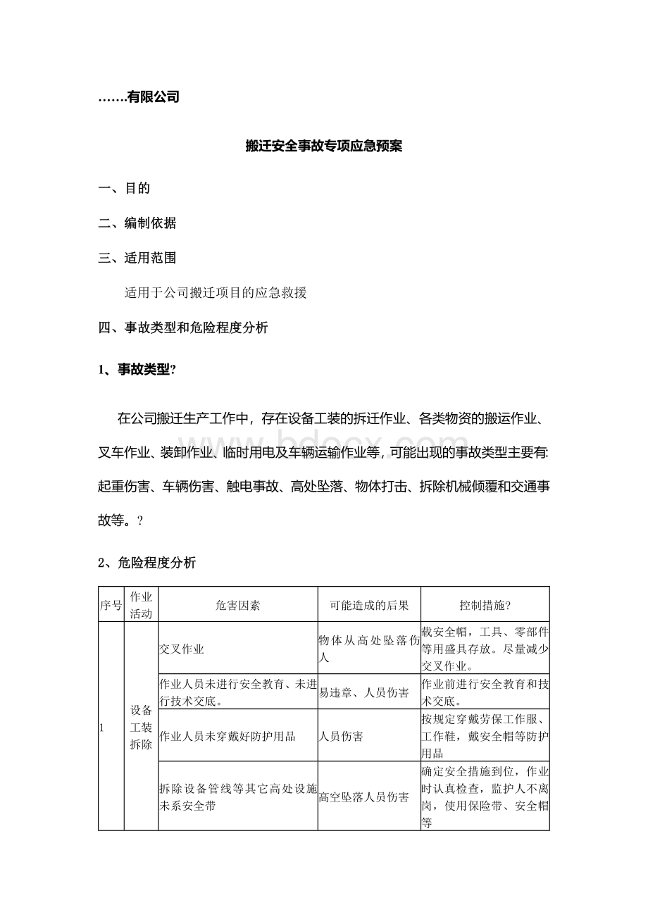 搬迁安全事故应急预案.docx