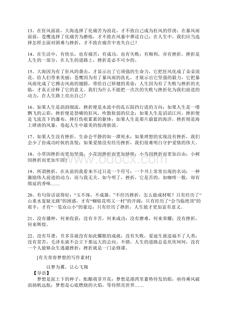 关于挫折的排比句Word文件下载.docx_第2页