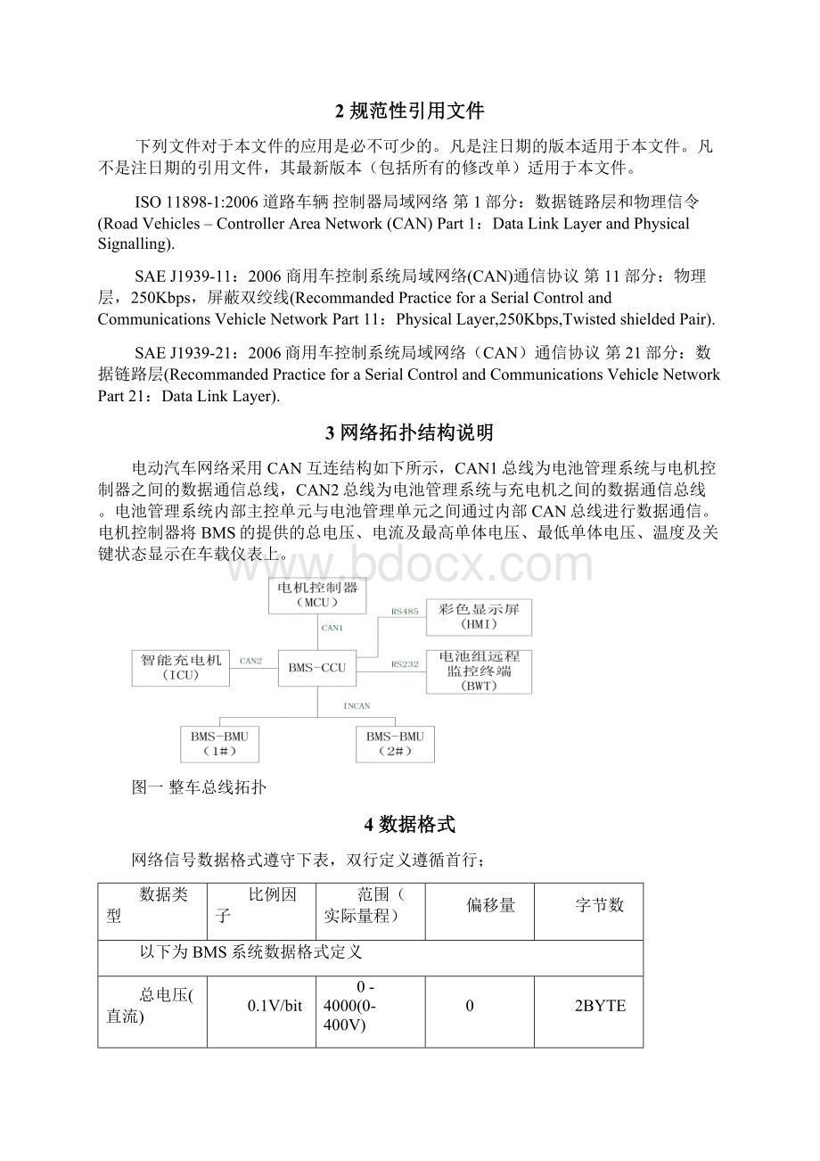 纯电动车BMS与整车系统CAN通信协约.docx_第2页