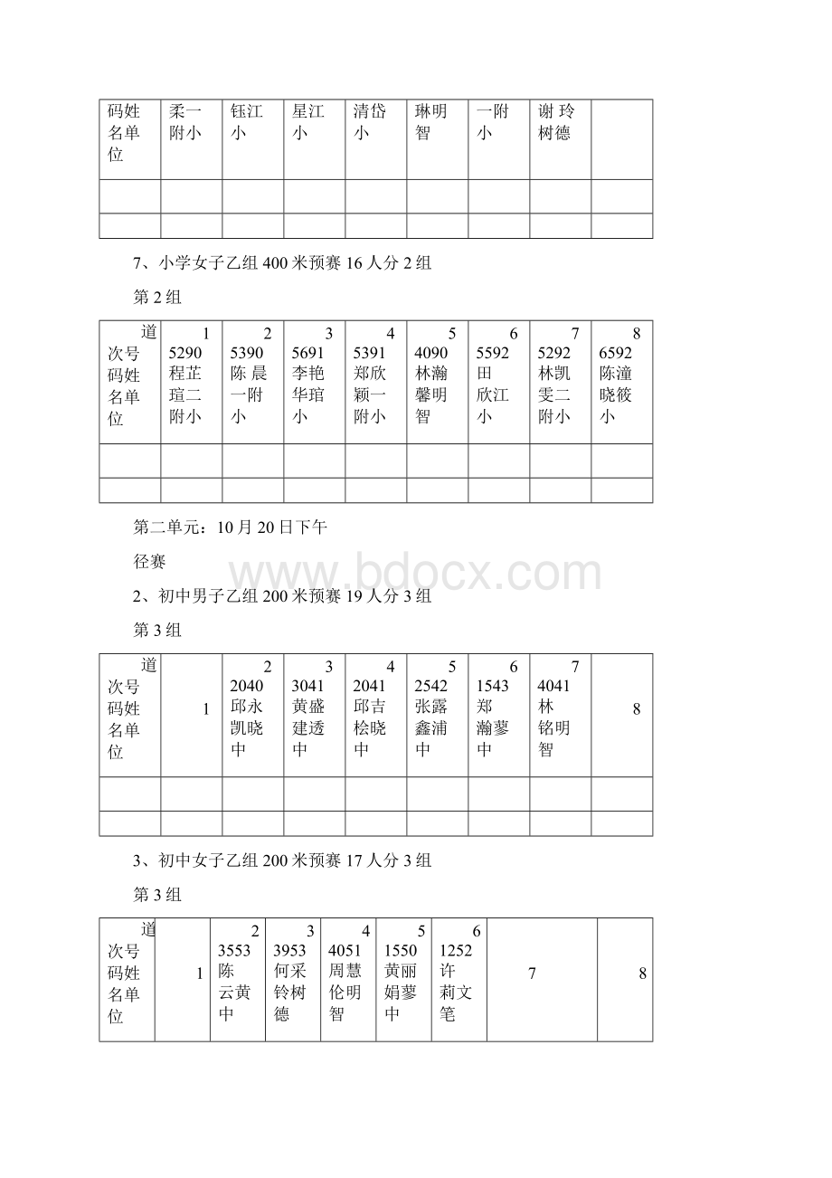 19届运动会竞赛分组表.docx_第2页