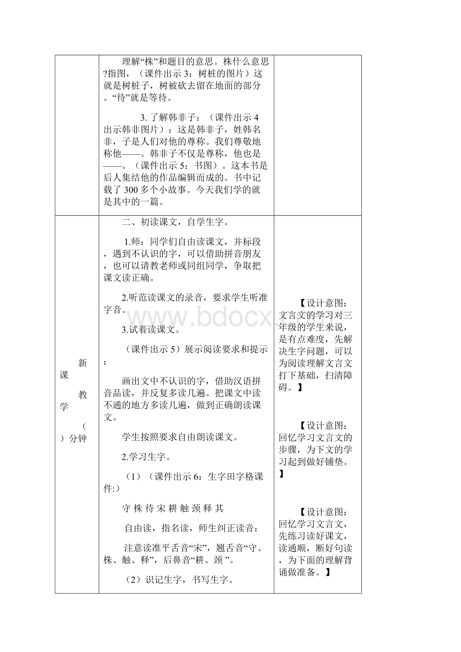 三下册5守株待兔教案+课程拓展+课后习题+答案.docx_第2页