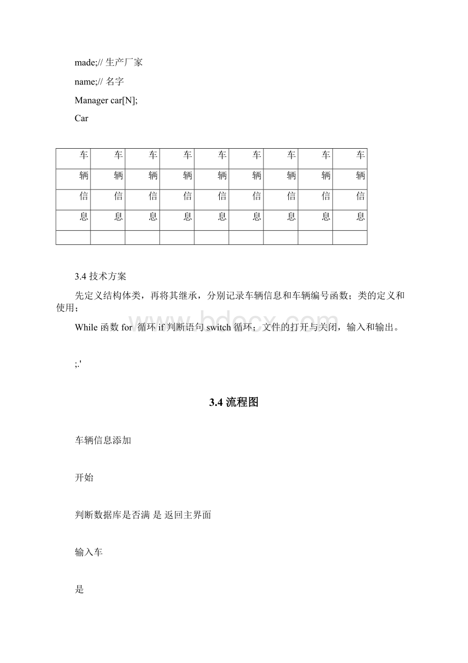 C++程序设计车辆管理系统实验报告附源代码.docx_第2页