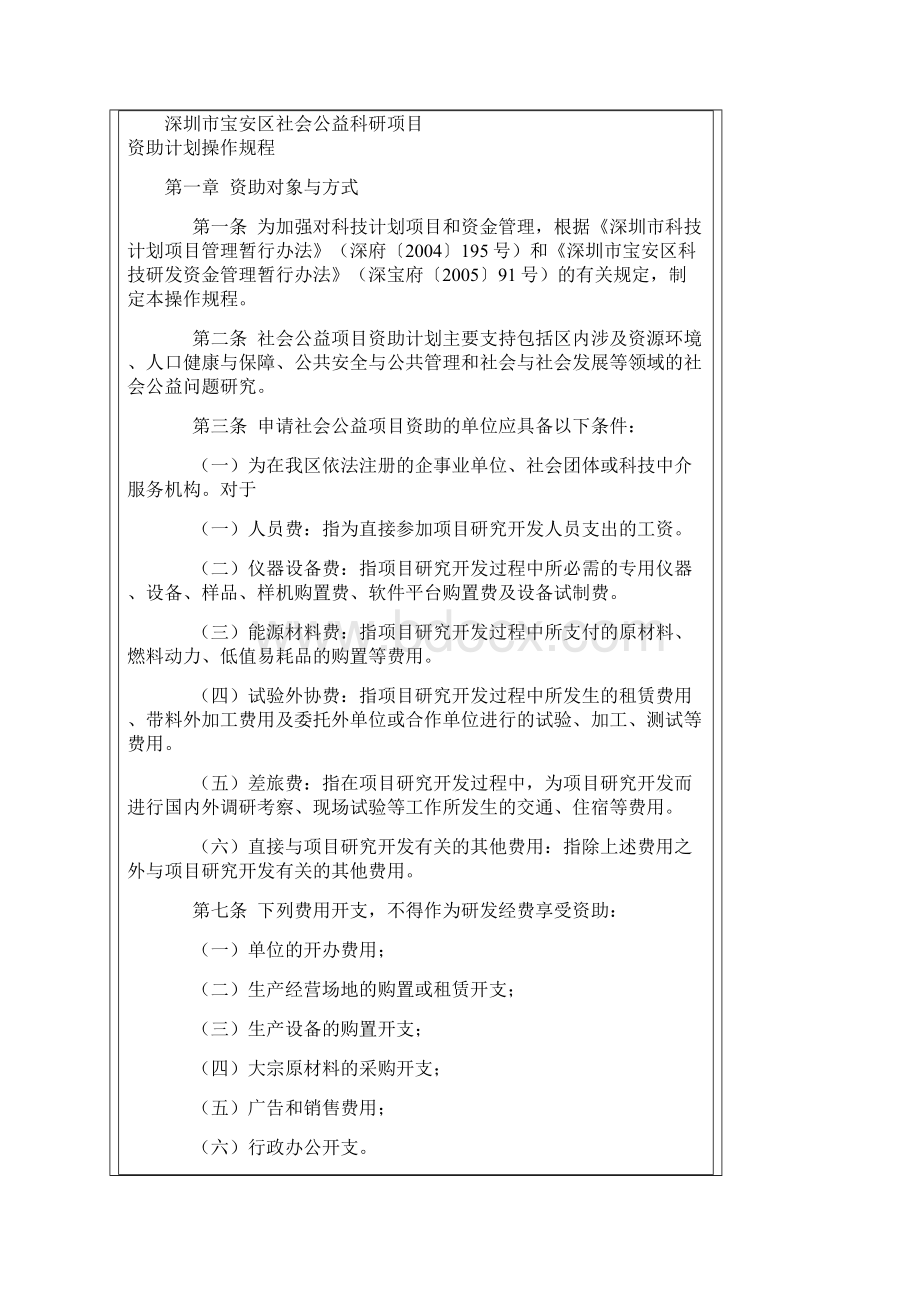 深圳市宝安区社会公益科研项目资助计划操作规程Word文档格式.docx_第2页