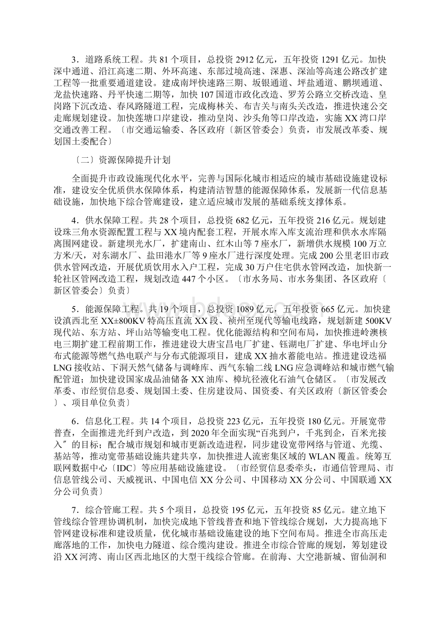 深圳市城市基础设施建设五年行动计划.docx_第3页