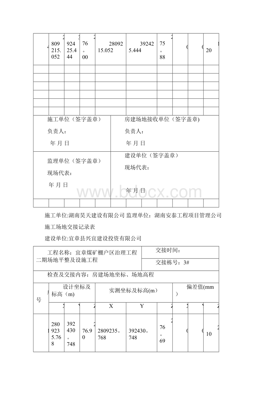 土石方施工场地交接记录表范本模板.docx_第3页