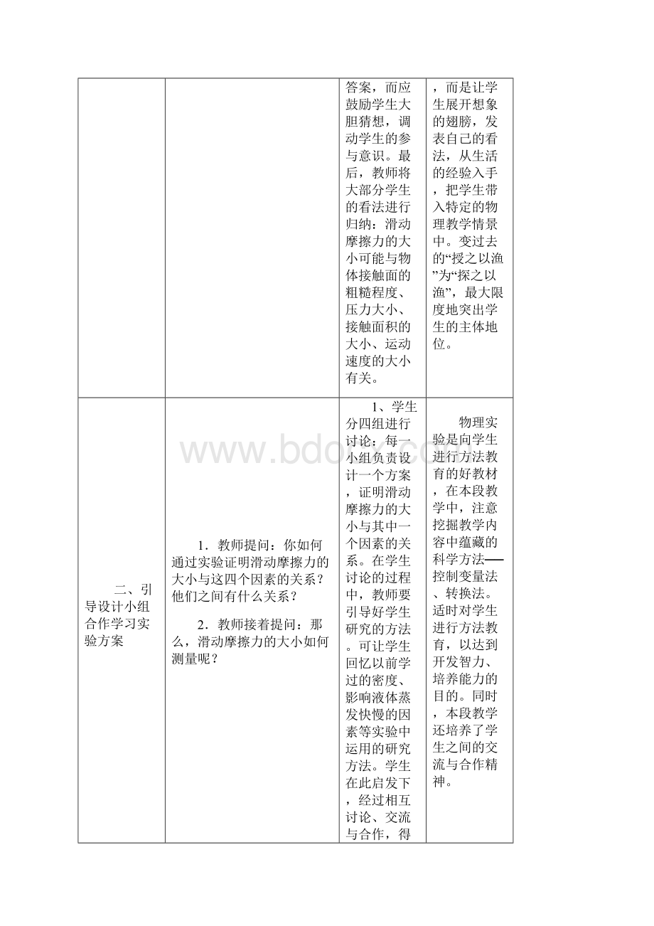 探究影响滑动摩擦力大小的因素教学设计与反思.docx_第3页