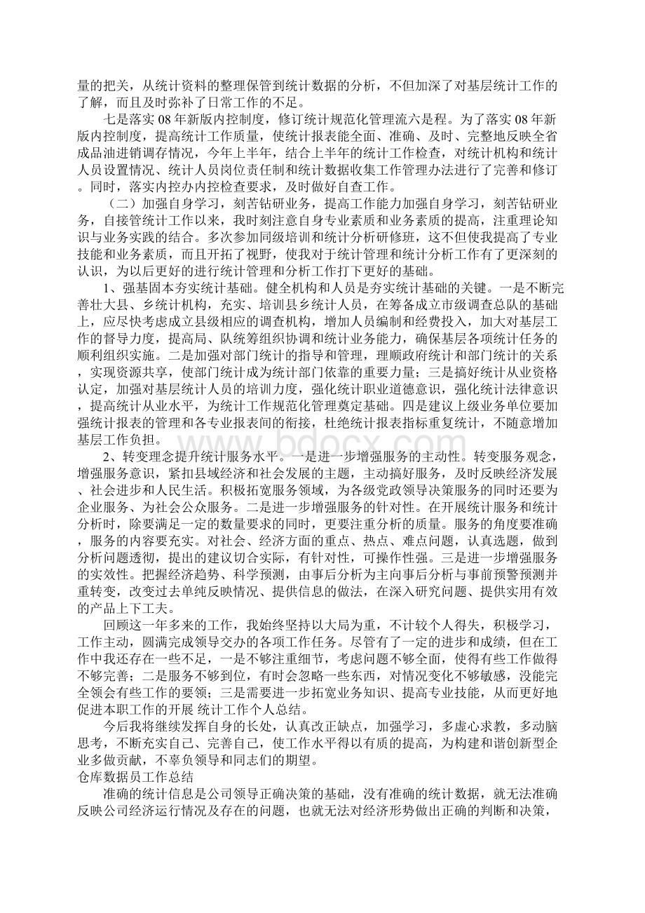 仓库数据员工作总结.docx_第2页