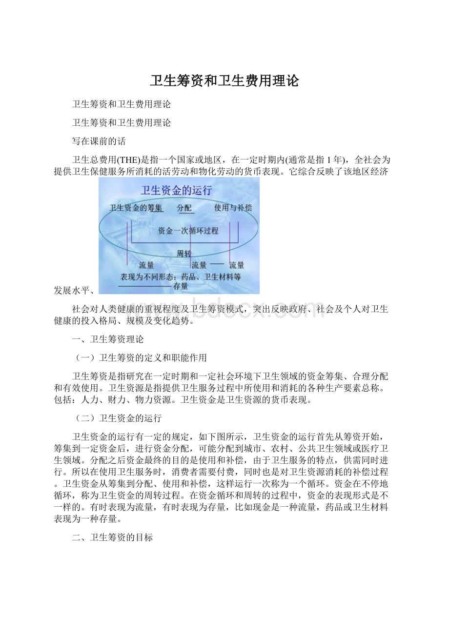 卫生筹资和卫生费用理论Word文件下载.docx