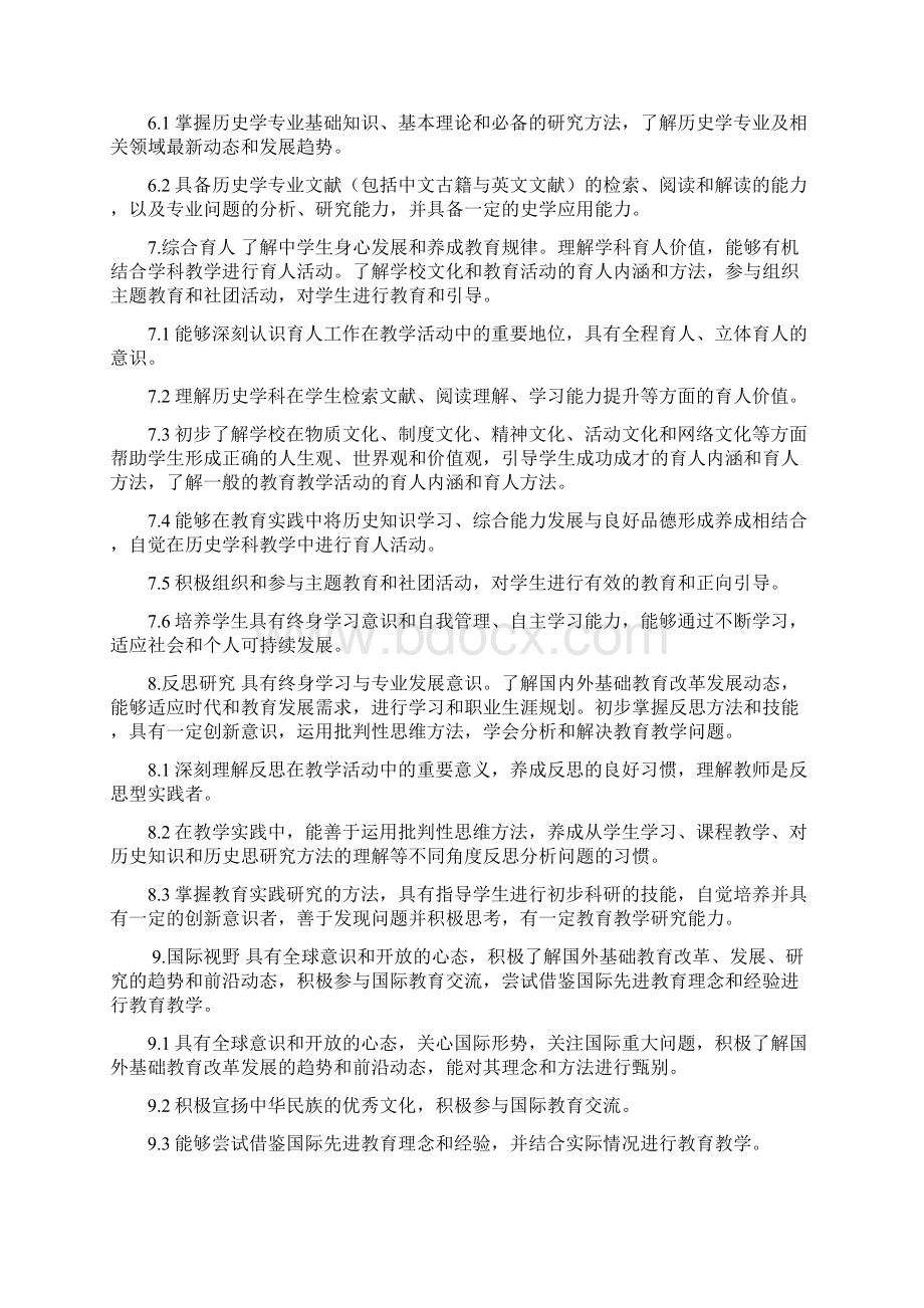 历史学专业人才培养方案文档格式.docx_第3页