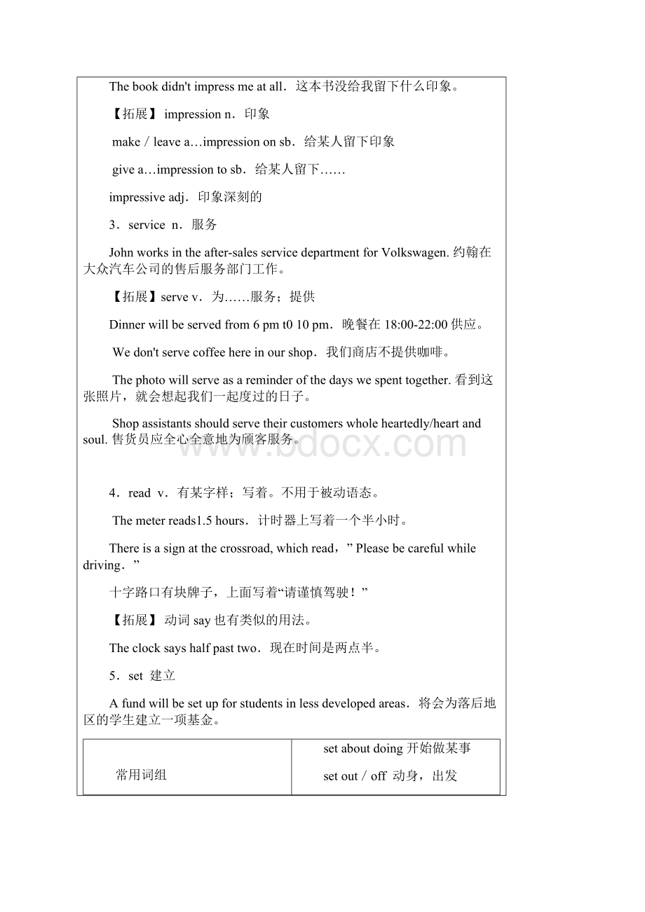 高二英语上Unit4 Big Business 基础知识梳理教师辅导讲义教案Word文件下载.docx_第2页