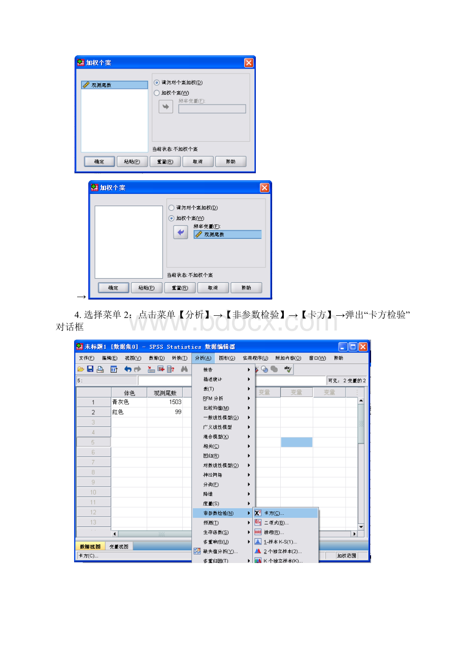 精品SPSS170在生物统计学中的应用实验七卡方检验汇总.docx_第3页