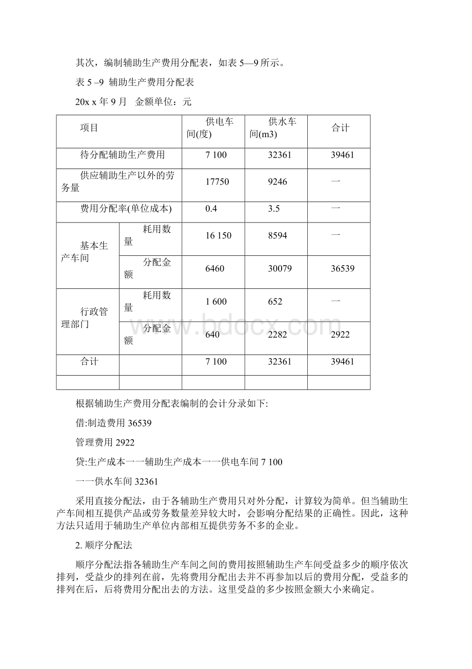 辅助生产费用的分配5种分配方法例题Word文件下载.docx_第2页