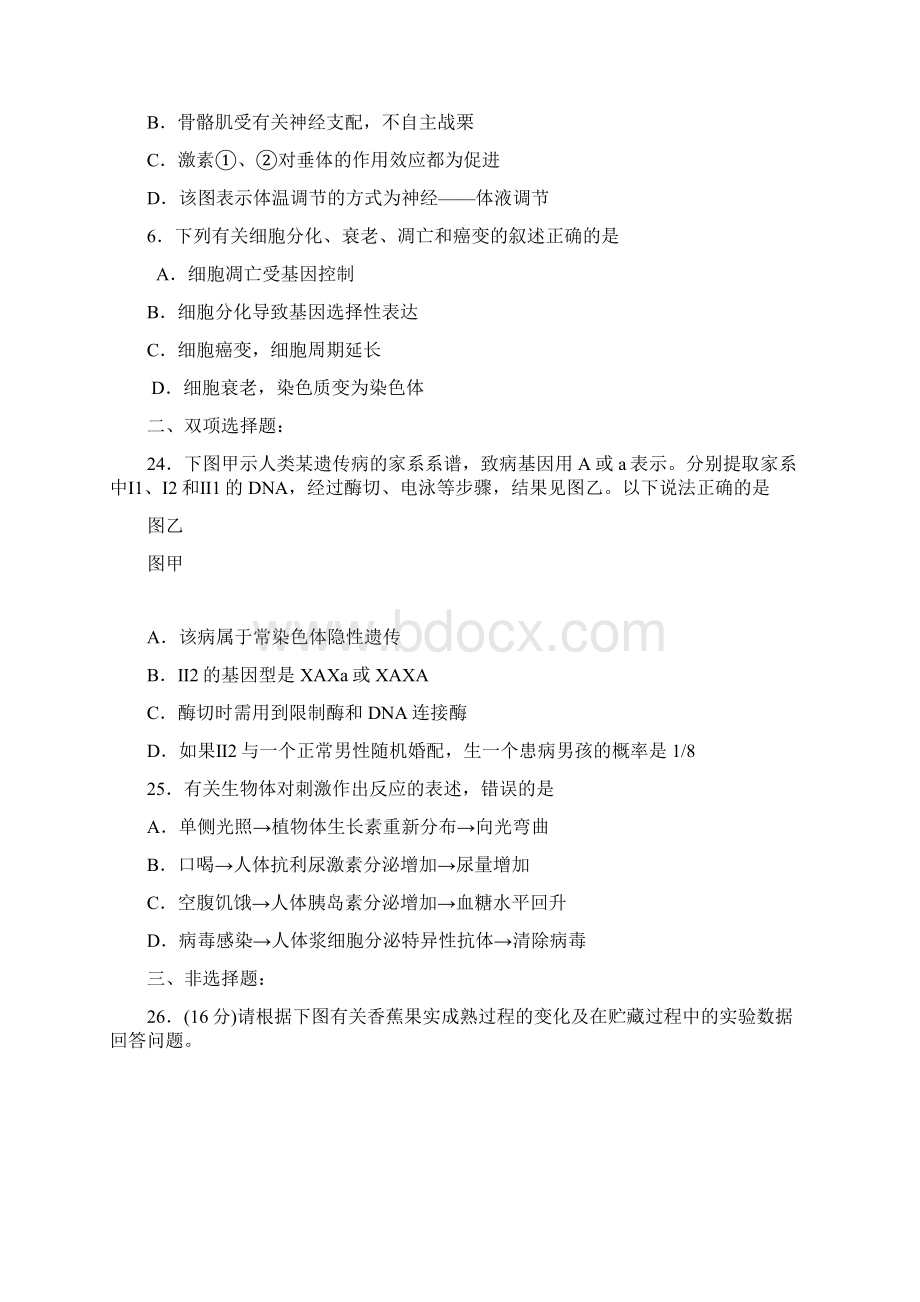 高考模拟考试理综试题 含答案文档格式.docx_第2页