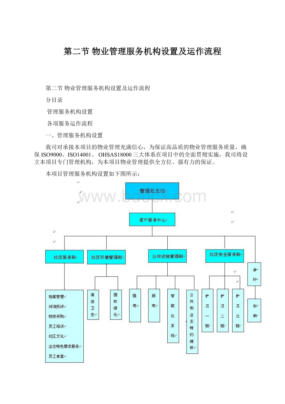 第二节 物业管理服务机构设置及运作流程.docx_第1页