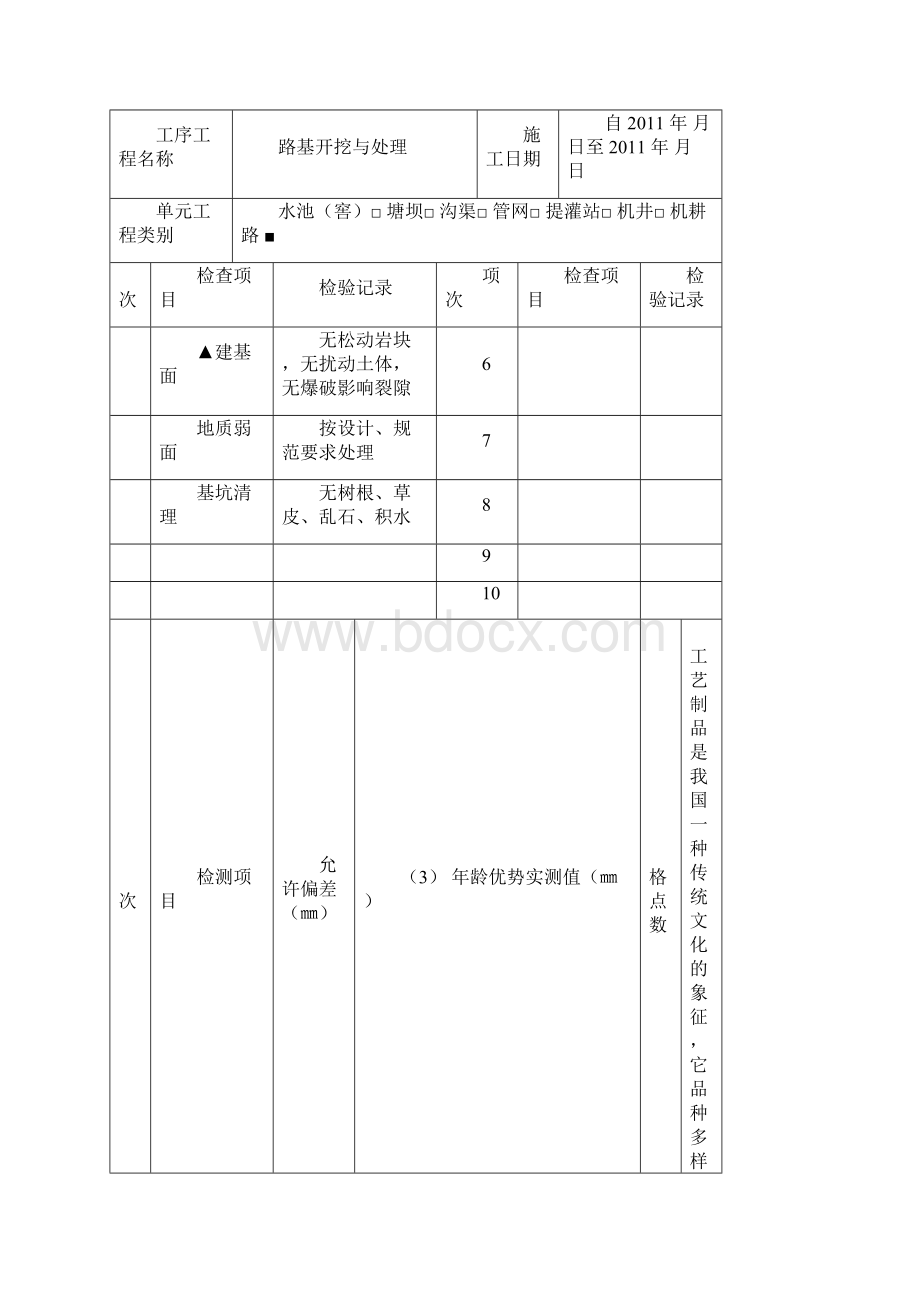 单元工程施工质量评定表汇编.docx_第3页