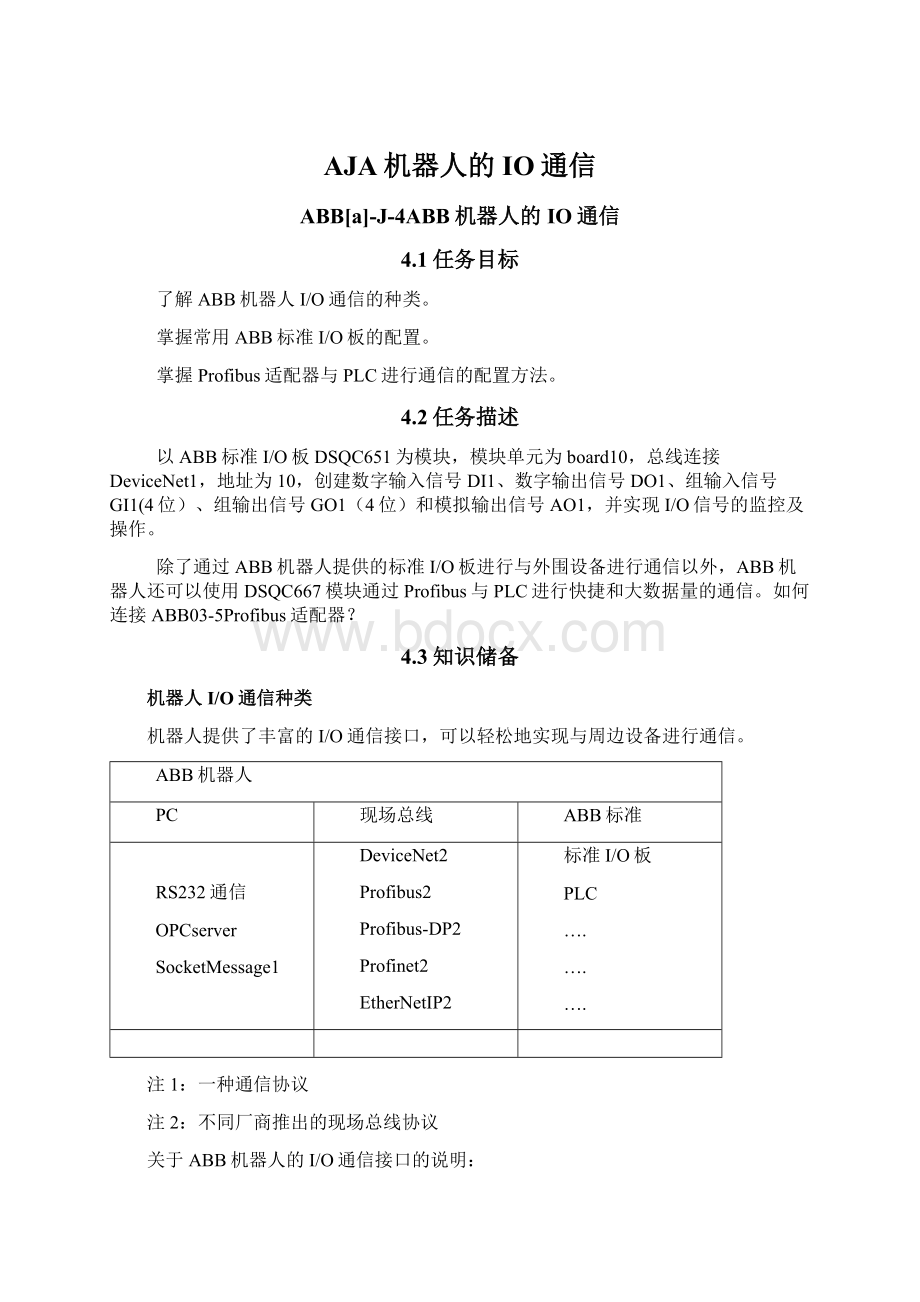 AJA机器人的IO通信.docx