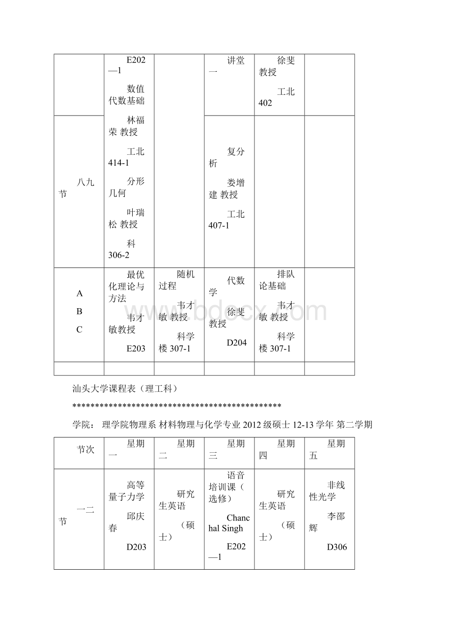 理学院1213课表文档格式.docx_第2页