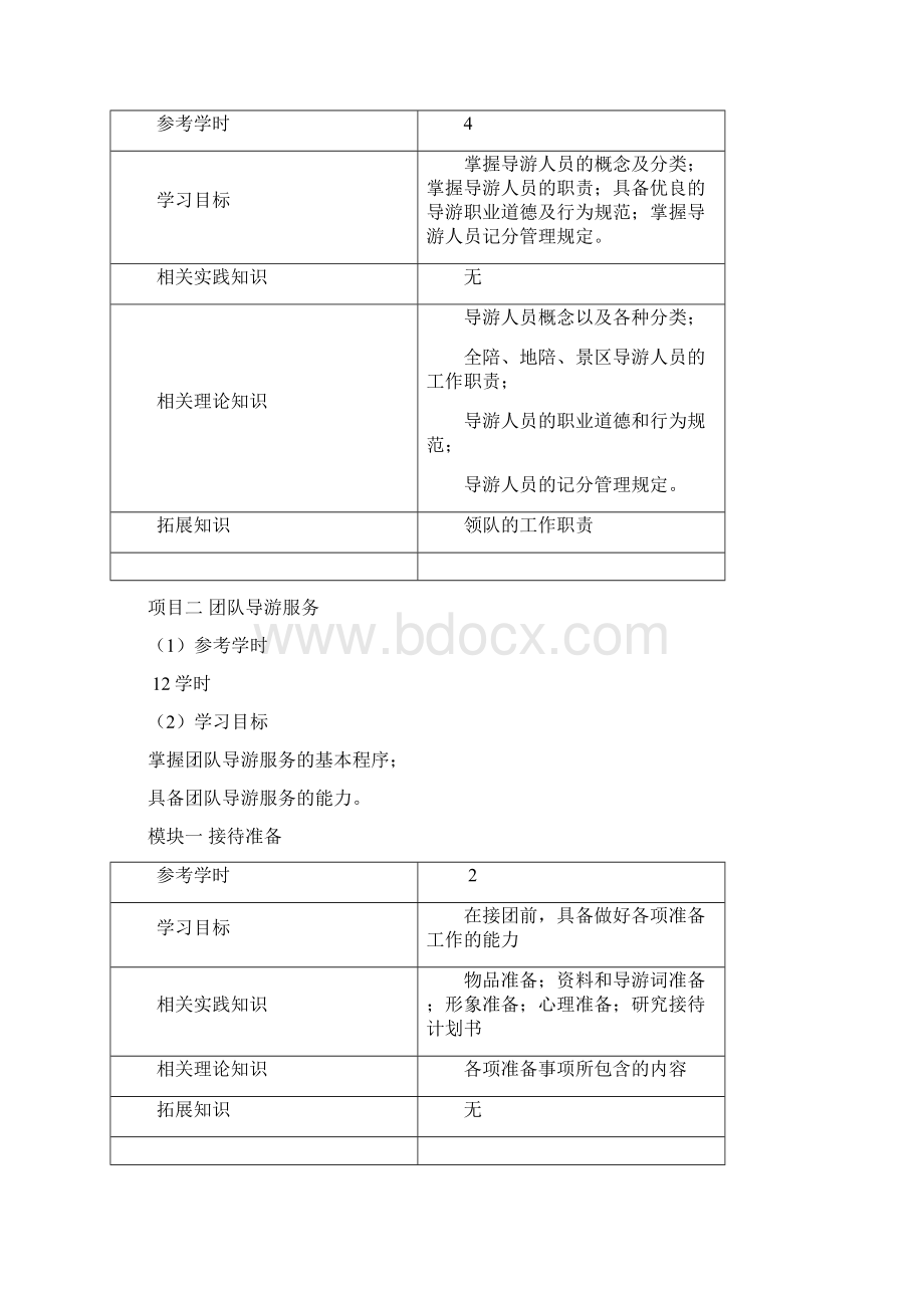 导游实务课程教学大纲Word格式文档下载.docx_第3页