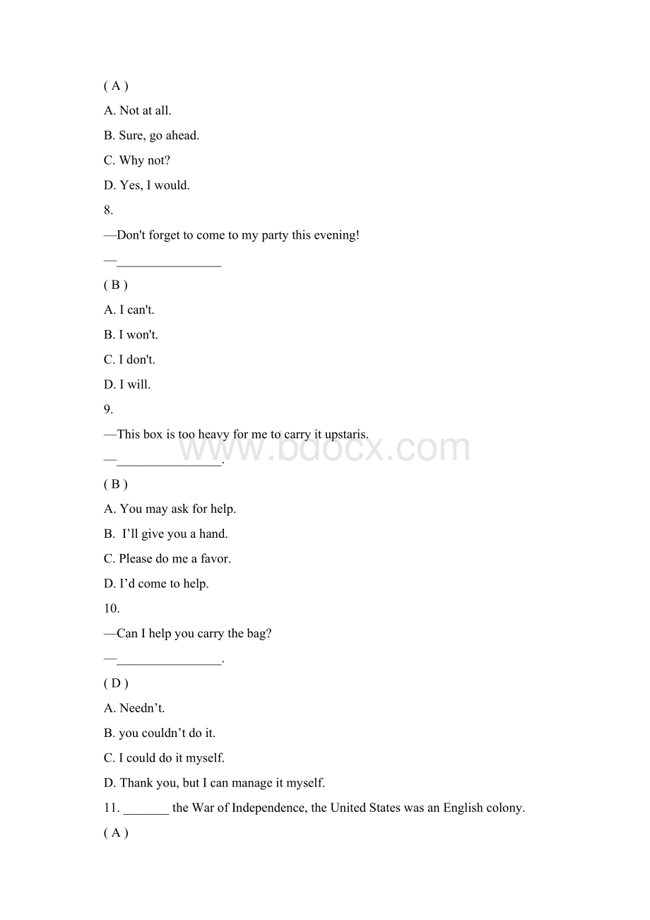 川大网教大学英语三第二次作业题型答案对照文档格式.docx_第3页