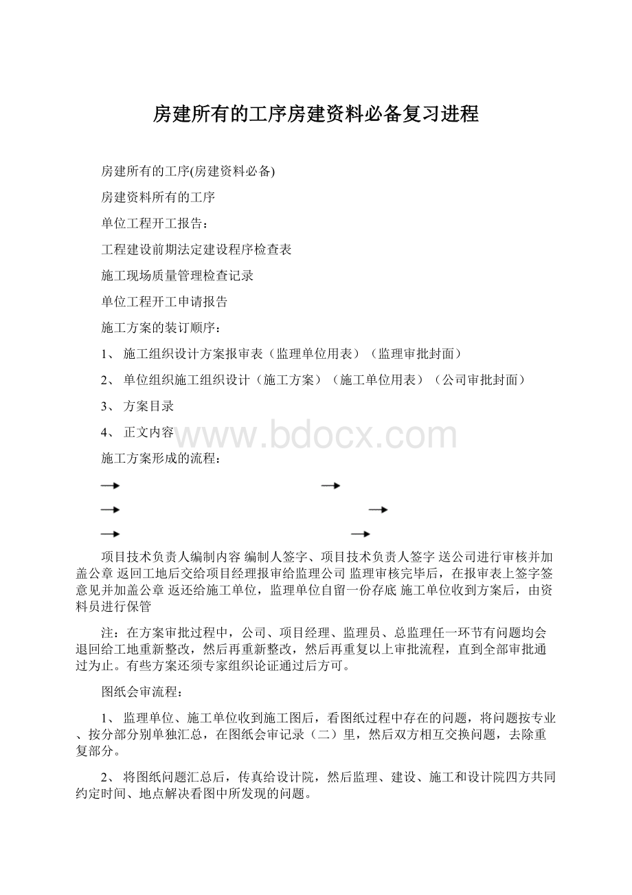 房建所有的工序房建资料必备复习进程Word文档下载推荐.docx_第1页