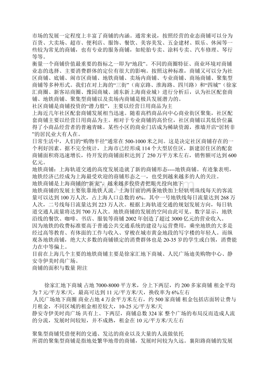 上海商铺租金分析报告书.docx_第3页