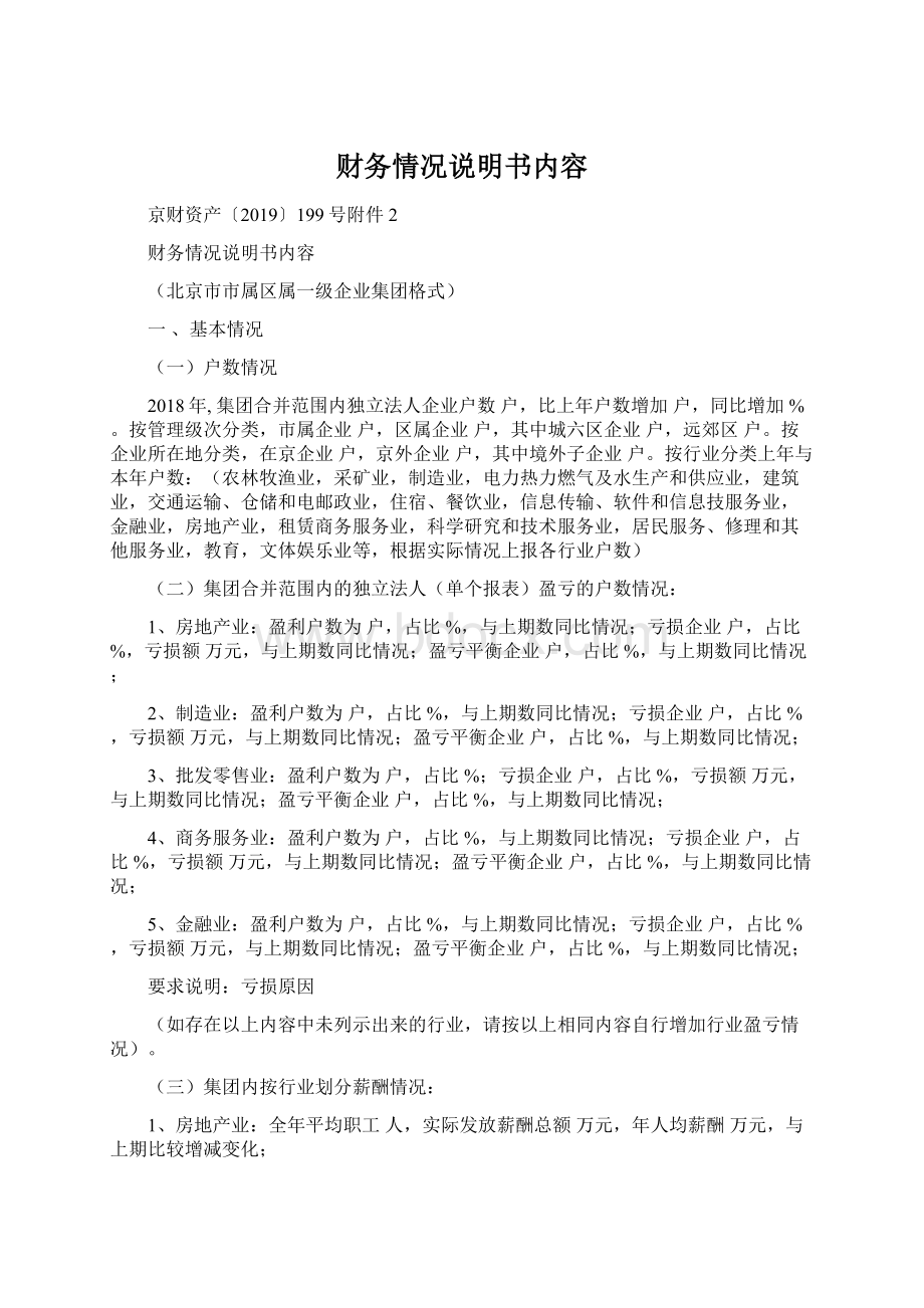 财务情况说明书内容文档格式.docx_第1页