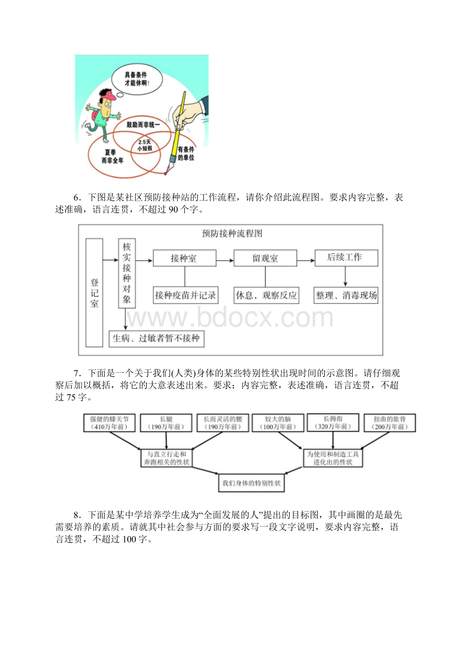 高三语文下学期高考语文图文转换单元 易错题同步练习试题.docx_第3页