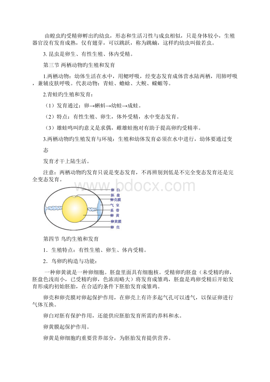 最新版最新人教版八年级生物下册知识点归纳汇总Word文档格式.docx_第2页