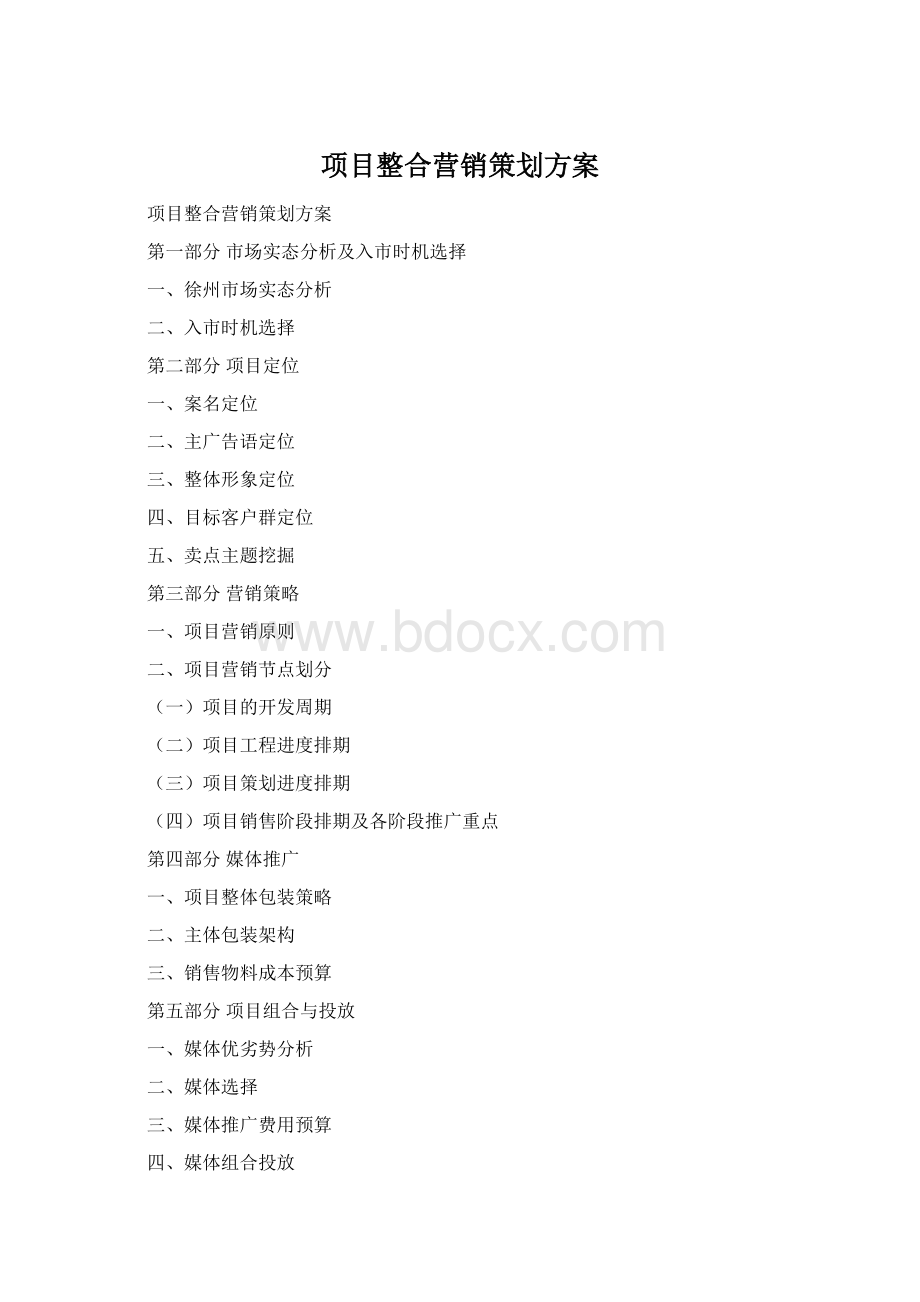 项目整合营销策划方案.docx