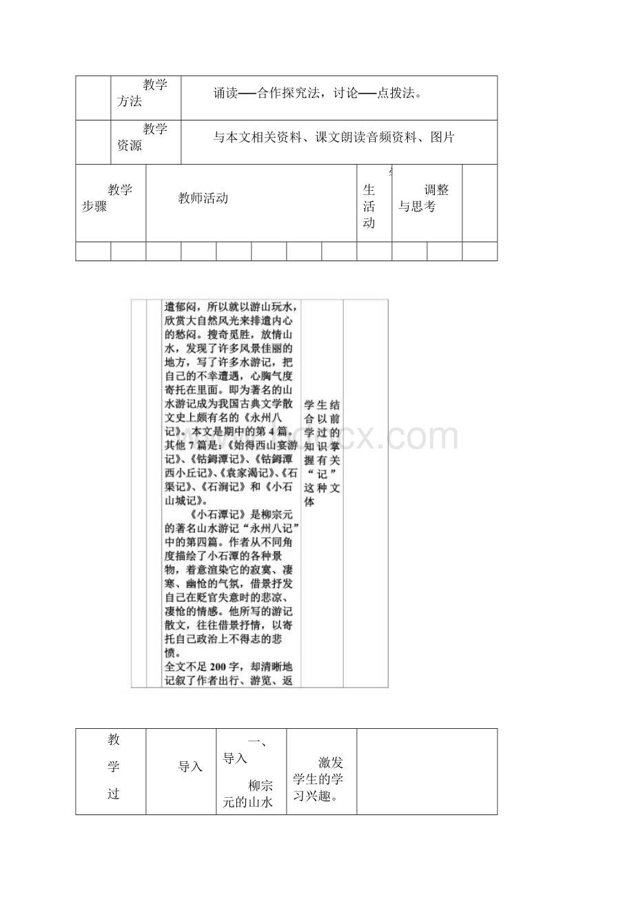 11《小石潭记》表格式教案Word文件下载.docx_第2页