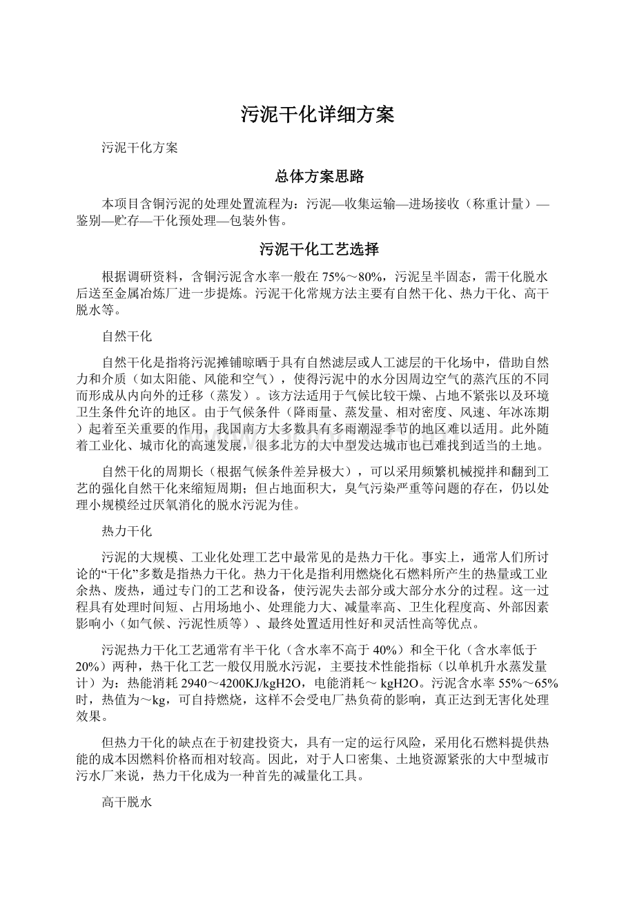 污泥干化详细方案Word格式文档下载.docx