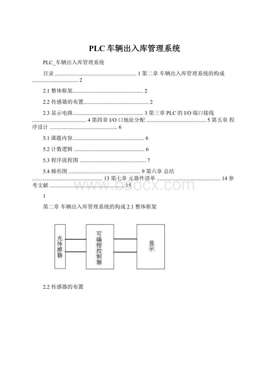 PLC车辆出入库管理系统Word文件下载.docx