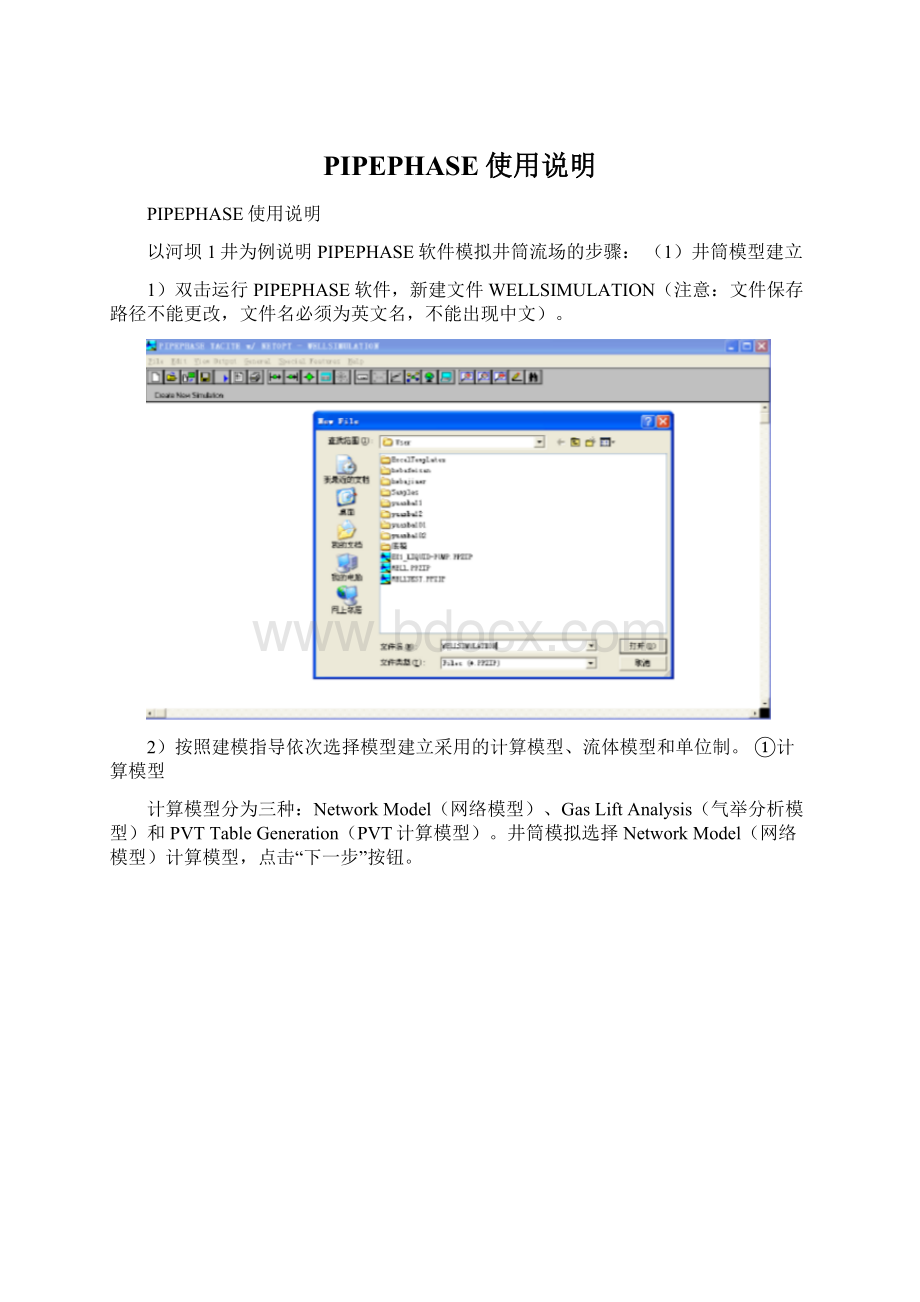 PIPEPHASE使用说明.docx