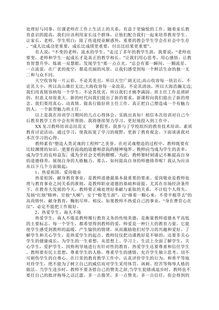 XX见习教师培训总结.docx_第3页