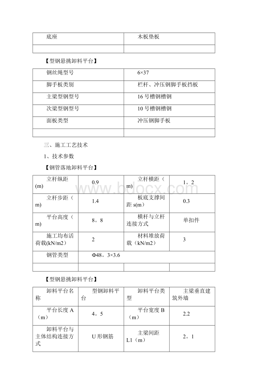 落地式卸料平台钢悬挑卸料平台.docx_第2页