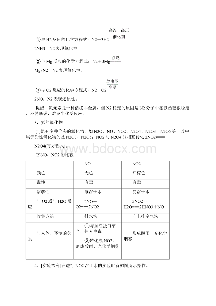 届一轮复习苏教版 专题4第4单元生产生活中的含氮化合物 学案doc.docx_第2页