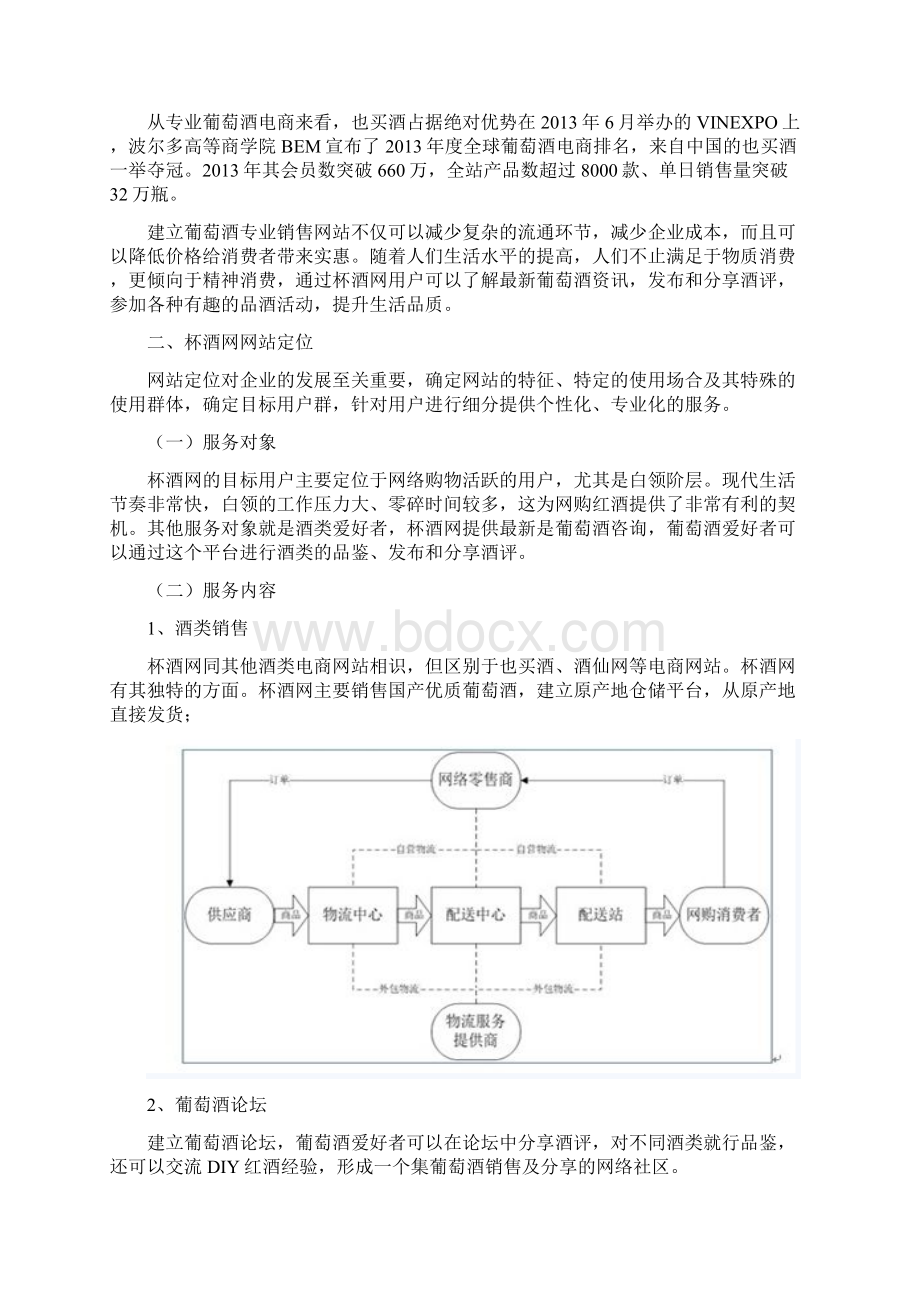 葡萄酒电子商务网站建设规划书概要.docx_第3页