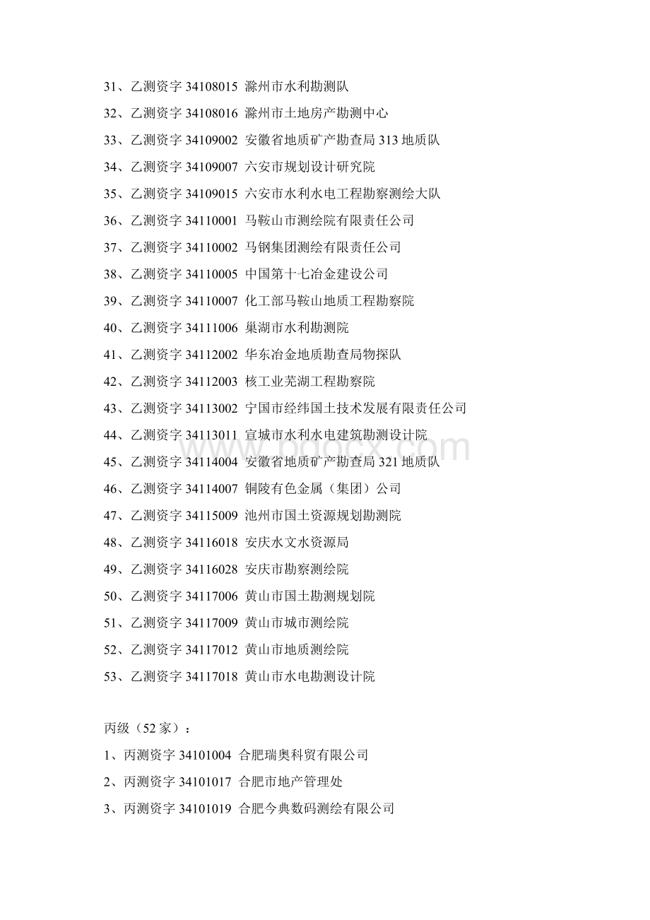 安徽省测绘资质Word格式文档下载.docx_第3页